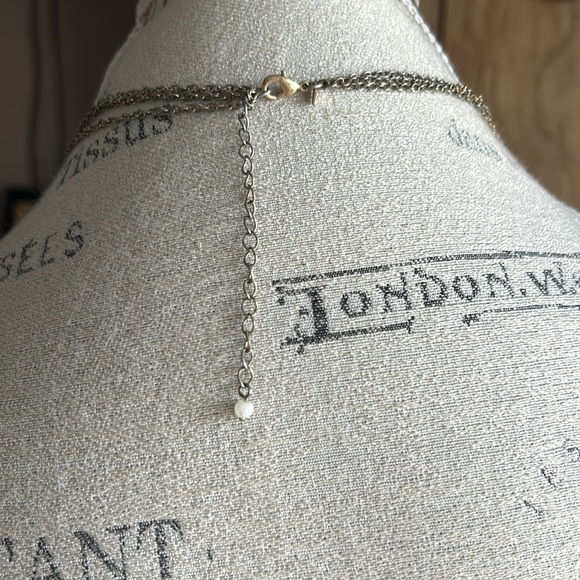 Gold Multi Strand Leaf Necklace - Picture 3 of 3